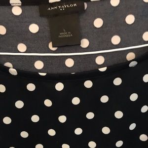 Ann Taylor L polka Dot tank